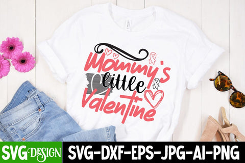 Mommy 's Little Valentine SVG Cut File, Valentine SVG Design SVG BlackCatsMedia 