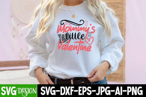 Mommy 's Little Valentine SVG Cut File, Valentine SVG Design SVG BlackCatsMedia 