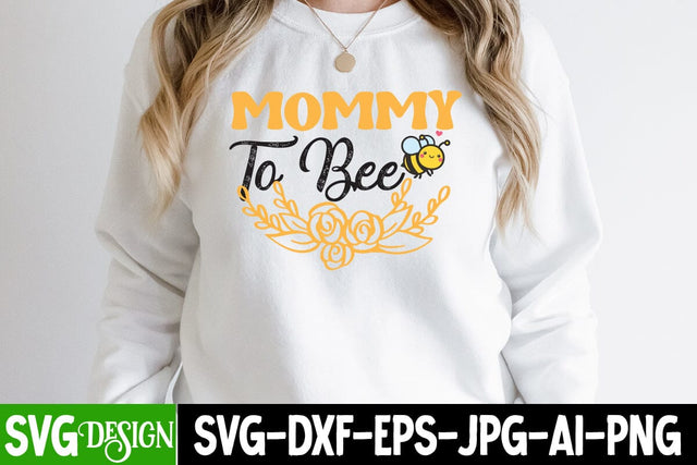 Mommy To bee SVG Cut File, Mommy To bee SVG Quotes , Bee SVG Cut File SVG BlackCatsMedia 