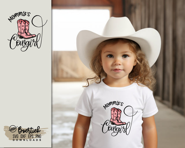 Mommy's cowgirl with western boots, SVG file SVG Boertiek 