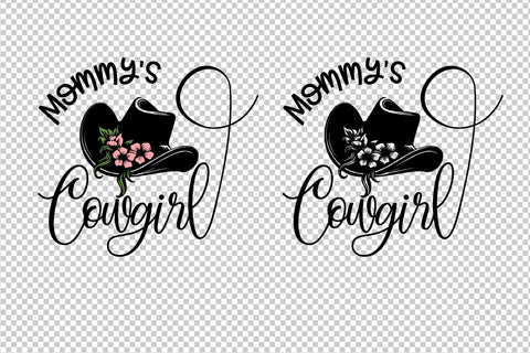 Mommy's cowgirl with western hat, SVG file SVG Boertiek 