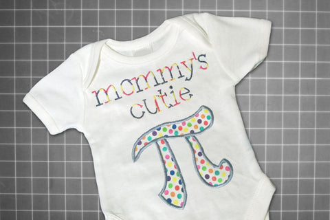 Mommy's Cutie Pi Applique Embroidery Embroidery/Applique Designed by Geeks 