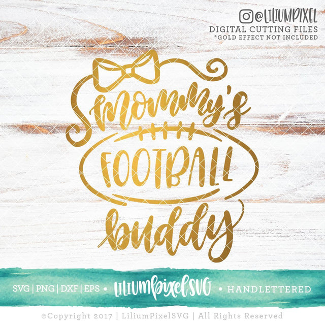 Mommy's Football Buddy SVG Lilium Pixel SVG 