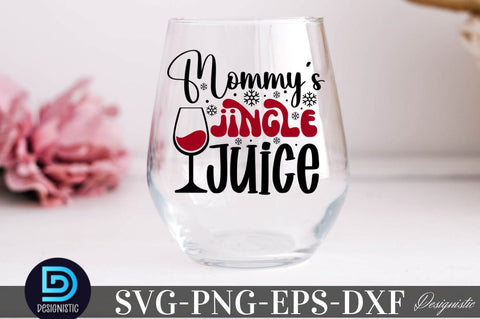 Mommy's Jingle Juice , Christmas Wine SVG SVG DESIGNISTIC 