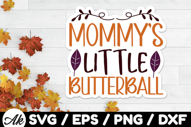 Mommy's little butterball Stickers SVG akazaddesign 