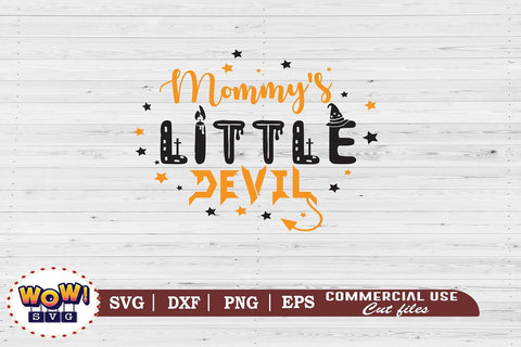 Mommy's little devil svg, horror svg, Halloween cutting file, 31st october svg, Halloween svg, Halloween cricut files, halloween, DXF, Boo SVG Wowsvgstudio 