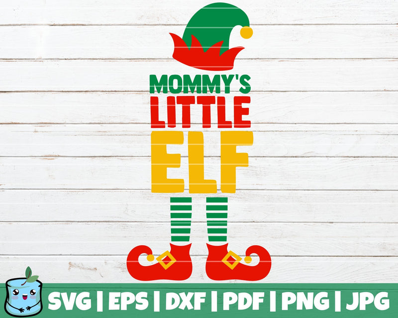 Mommy's Little Elf SVG MintyMarshmallows 