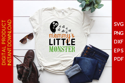 Mommy's Little Monster Halloween SVG PNG PDF Cut File SVG Creativedesigntee 