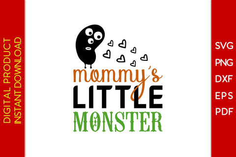 Mommy's Little Monster Halloween SVG PNG PDF Cut File SVG Creativedesigntee 