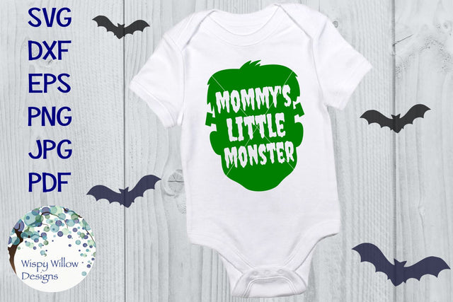 Mommy's Little Monster | Halloween SVG Wispy Willow Designs 