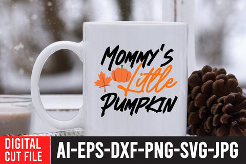 Mommy's Little Pumpkin SVG Cut File SVG BlackCatsMedia 