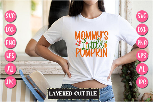 Mommy's Little Pumpkin SVG Cut File SVG Newmockups 