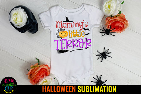 Mommy's Little Terror Sublimation I Halloween Sublimation Sublimation Happy Printables Club 
