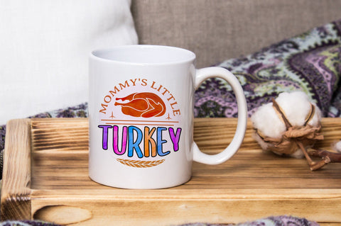 Mommy's Little Turkey, Thanksgiving Sublimation PNG SVG futivesvg 