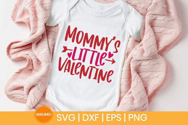 Mommy's little valentine baby & toddler svg quote SVG Maumo Designs 