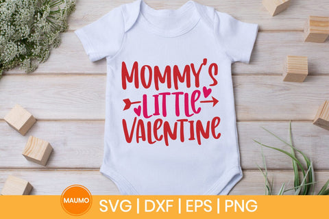 Mommy's little valentine baby & toddler svg quote SVG Maumo Designs 