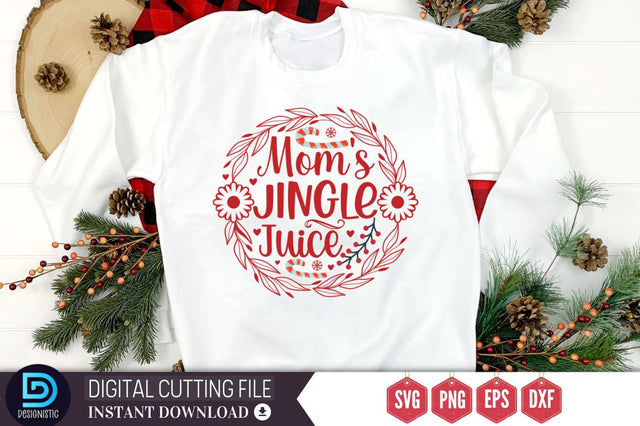 Mom's jingle juice SVG, Mom's jingle juice SVG DESIGNISTIC 
