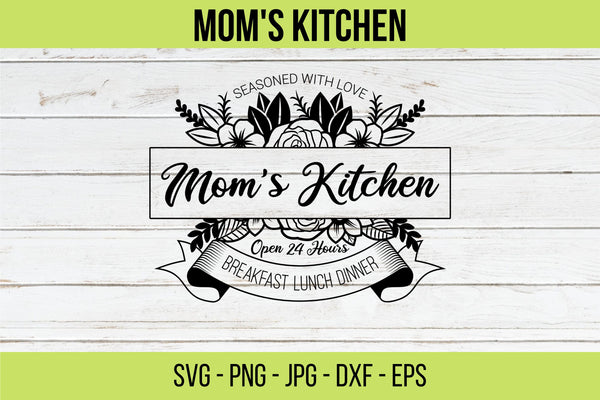 Mama's Kitchen Framed With Lyrics Svg Digital Download 