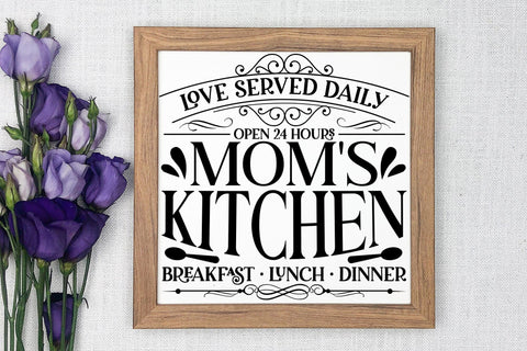 Mom's Kitchen | Vintage Kitchen Sign SVG SVG CraftLabSVG 