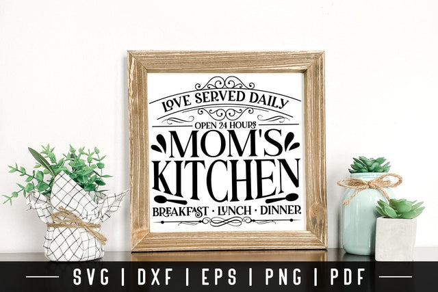 Mom's Kitchen | Vintage Kitchen Sign SVG SVG CraftLabSVG 