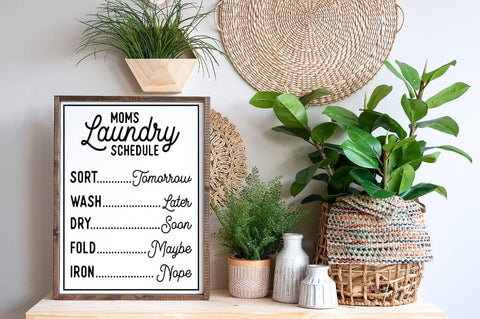 Mom's Laundry Schedule SVG SVG Pickled Thistle Creative 