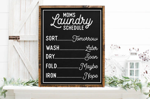 Mom's Laundry Schedule SVG SVG Pickled Thistle Creative 