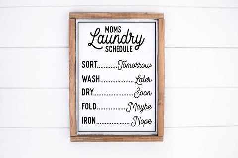 Mom's Laundry Schedule SVG SVG Pickled Thistle Creative 