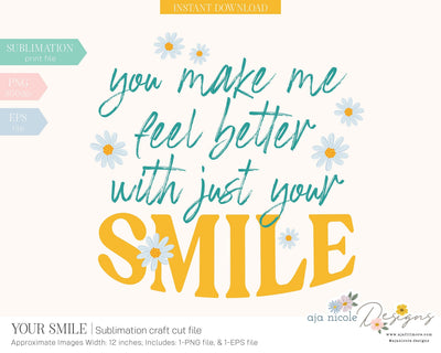 Moms Smile Sublimation Design Sublimation Aja Nicole Designs 