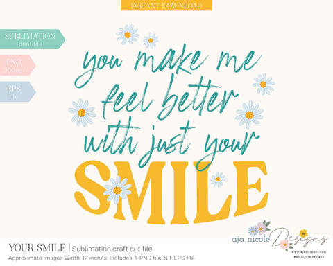 Moms Smile Sublimation Design Sublimation Aja Nicole Designs 