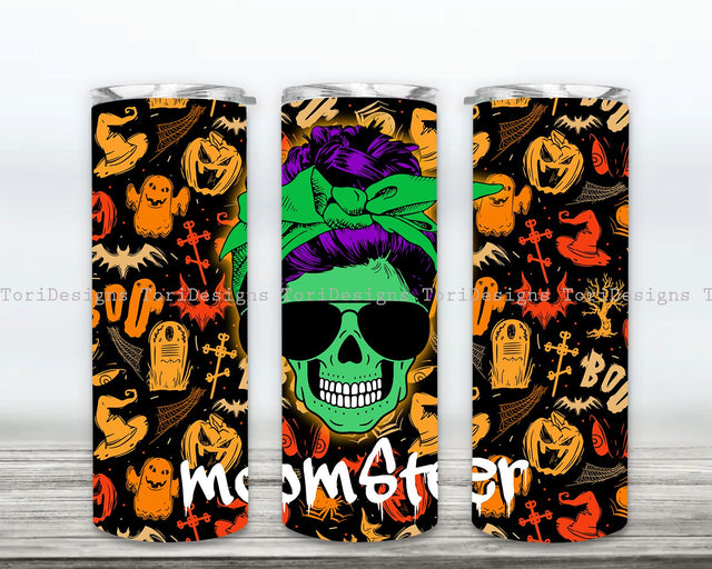 Momster 20 oz Skinny Tumbler Design, Momster Sublimation Wrap, Momster Tumbler Sublimation Design Sublimation ToriDesigns 