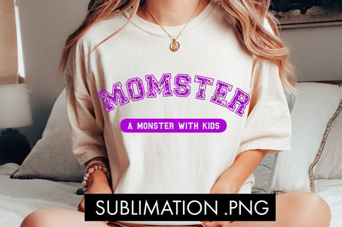 Momster A Monster With Kids PNG Sublimation Sublimation Freeling Design House 