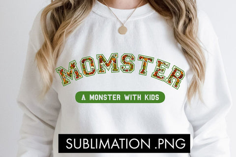 Momster A Monster With Kids PNG Sublimation Sublimation Freeling Design House 