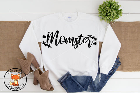 Momster , Funny Mom Halloween Design, Halloween, Fall, Autumn, Shirt Sign Design SVG RedFoxDesignsUS 