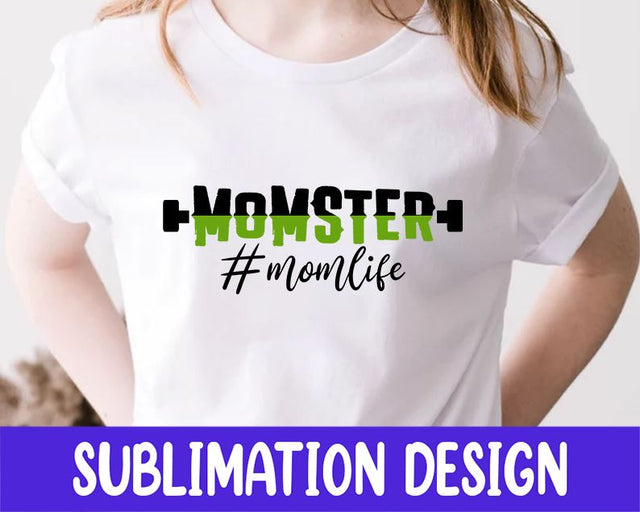 Momster PNG, Momlife Halloween Mom PNG, Momster Sublimation, Momster Messy Bun png Sublimation iStyleDesign 