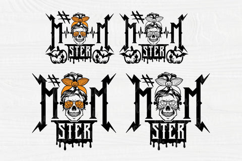 Momster SVG Bundle - Halloween Svg Files - Momster Cut Files - Messy Bun Svg SVG TonisArtStudio 