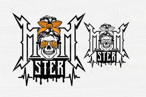 Momster SVG Bundle - Halloween Svg Files - Momster Cut Files - Messy Bun Svg SVG TonisArtStudio 