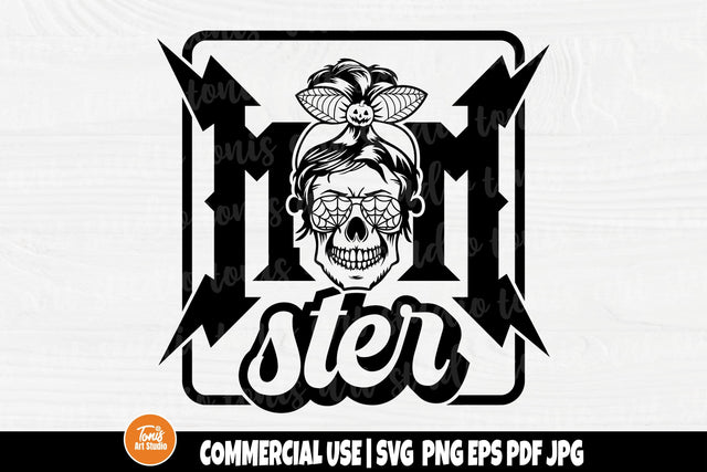 Momster SVG File - Halloween Svg - Momster Messy Bun Svg - Spooky Mom SVG TonisArtStudio 