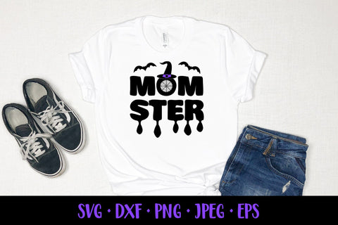 Momster SVG. Mom life quote. Funny Halloween shirt design SVG LaBelezoka 