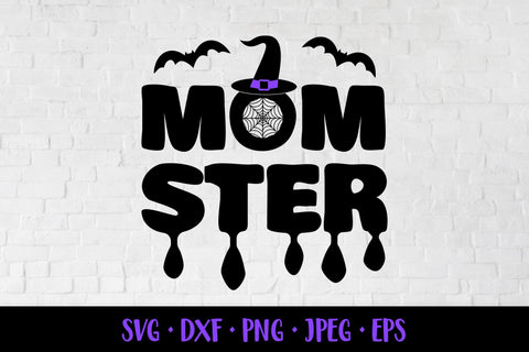 Momster SVG. Mom life quote. Funny Halloween shirt design SVG LaBelezoka 