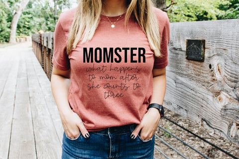 Momster What happens To Mom After She Counts To Three SVG - Mom svg, Mothers Day svg, Funny Mom svg SVG Simply Cutz 