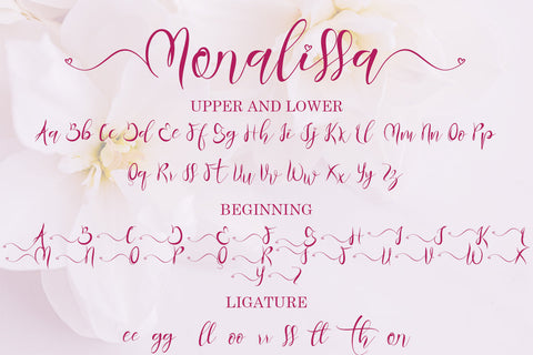 Monalissa Font Prasetya Letter 