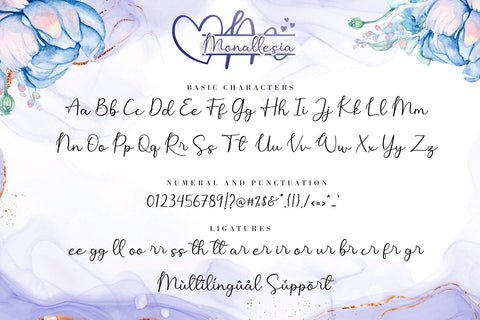 Monallesia Monogram Font AEN Creative Store 