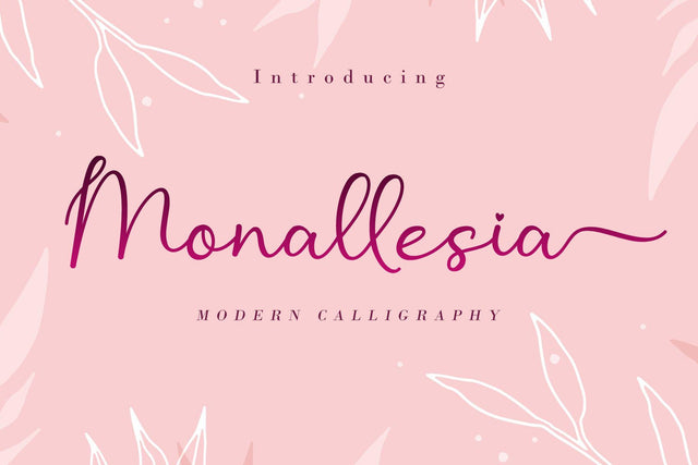 Monallesia Script Font AEN Creative Store 