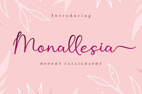 Monallesia Script Font AEN Creative Store 