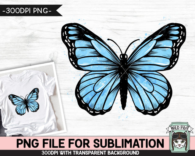 Monarch Butterfly PNG SUBLIMATION, Watercolor Butterfly Sublimation, Blue Butterfly PNG, Diabetes Awareness png, Anti Bullying png, Child Abuse png Sublimation Wild Pilot 