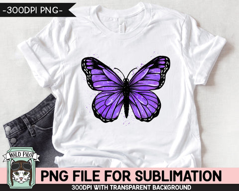 Monarch Butterfly PNG SUBLIMATION, Watercolor Sublimation, Purple Butterfly PNG, Lupus png, Epilepsy png, Awareness png, Pancreatic Cancer png, Alzheimer's png Sublimation Wild Pilot 