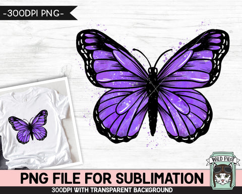 Monarch Butterfly PNG SUBLIMATION, Watercolor Sublimation, Purple Butterfly PNG, Lupus png, Epilepsy png, Awareness png, Pancreatic Cancer png, Alzheimer's png Sublimation Wild Pilot 