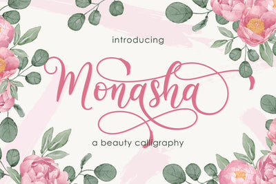Monasha | Beauty Calligraphy Font studioalmeera 