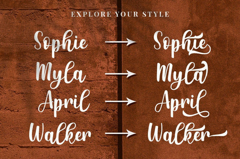 Monatessa - Modern Calligraphy font Font Ibey Design 