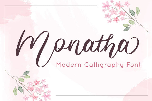 Monatha - Script Font Font Attype studio 